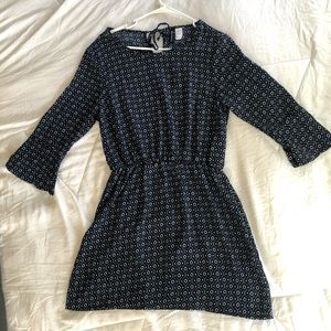 Blue Geometric Patterned Dress